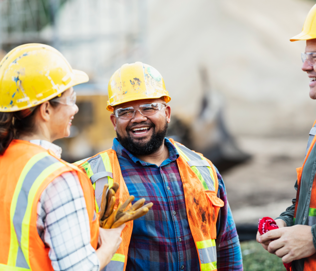 Happy Group Workers